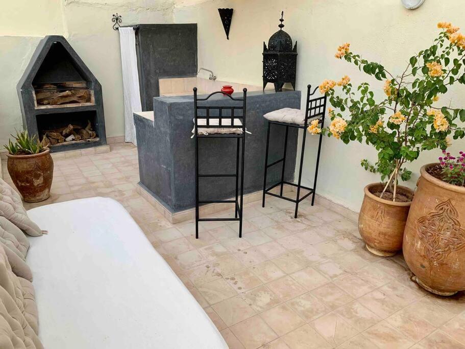 Riad Darna 4 Chambres Avec Piscine Et Petit Dejeuner Marrákes Kültér fotó